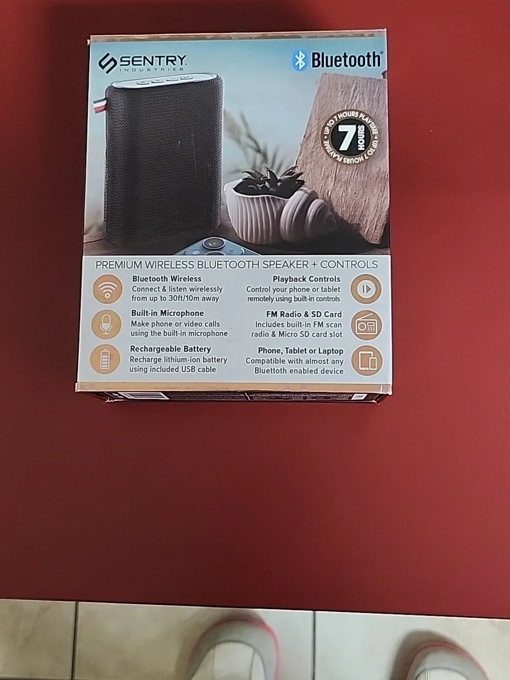 Sentry Harmonics Black Bluetooth Wireless Speaker